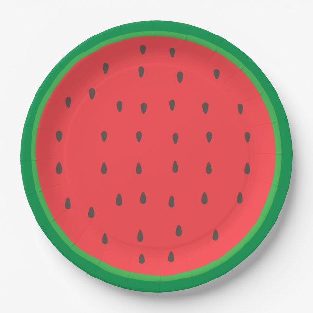 Wassermelone Pappteller (Vorderseite)