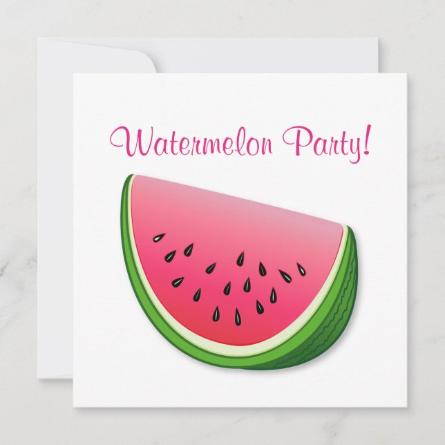 Wassermelone Party Einladung (Vorderseite)