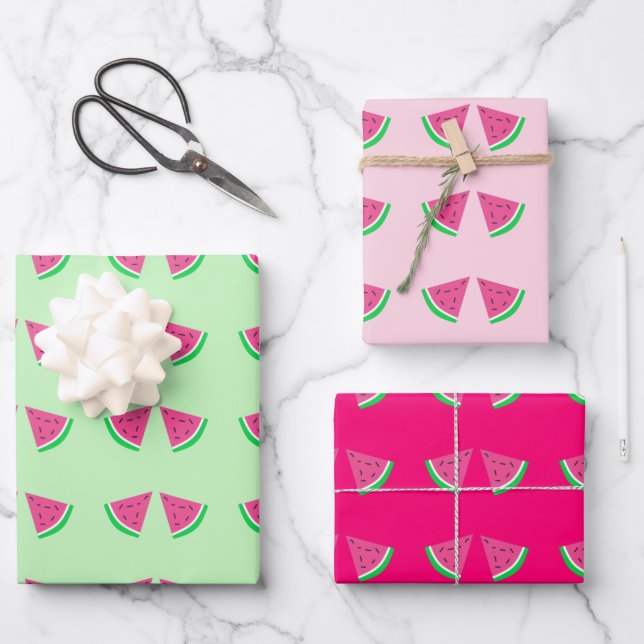 Wassermelone Party Geschenkpapier Set (Vorderseite)