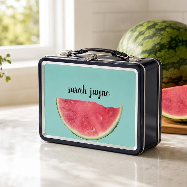 Wassermelone Personalisiertes Metal Lunch Box (🍉Just add your name and enjoy another slice of watermelon! 🍉 )