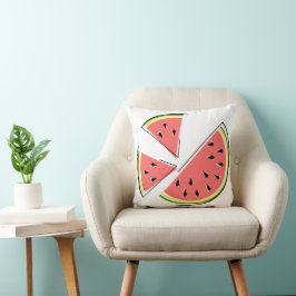 Wassermelone Pieces Gelbgrün Rückquadrat Kissen
