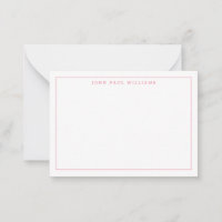 Wassermelone Pink Beruflich Simple Thin Border