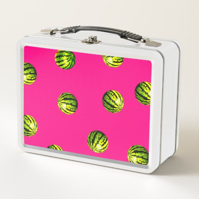 Wassermelone Pink Metall Brotdose (Vorderseite)