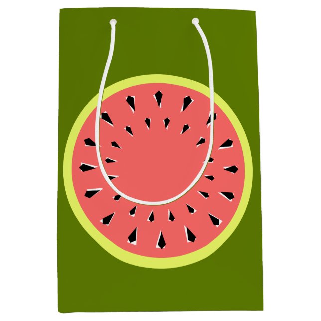 Wassermelone Pink Mittlere Geschenktüte (Vorderseite)