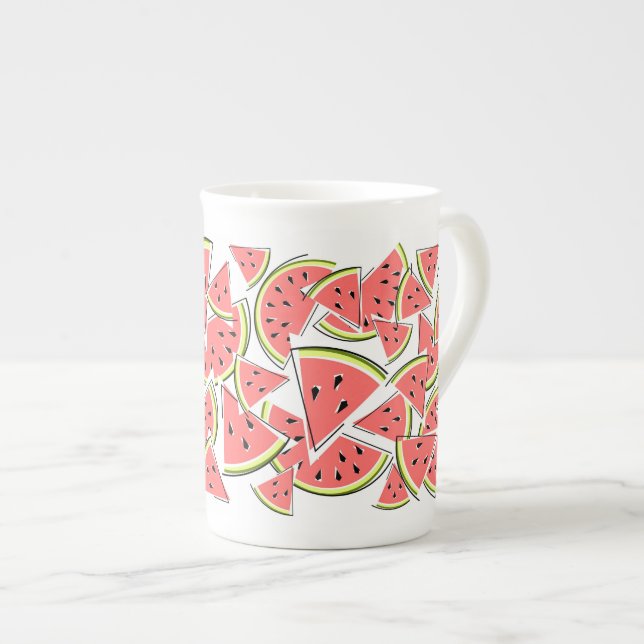 Wassermelone Prozellantasse (Vorderseite Rechts)