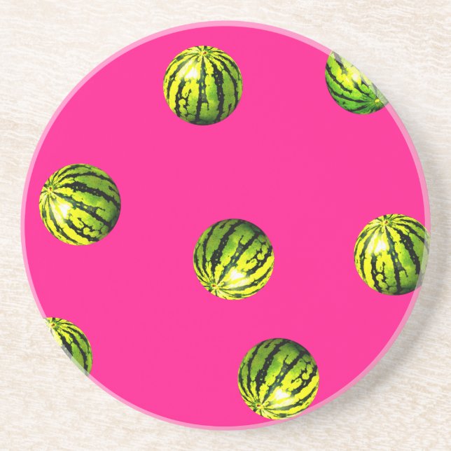 Wassermelone rosa getränkeuntersetzer (Vorne)