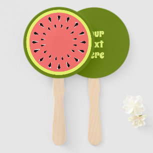 Wassermelone Rosa Text Fächer