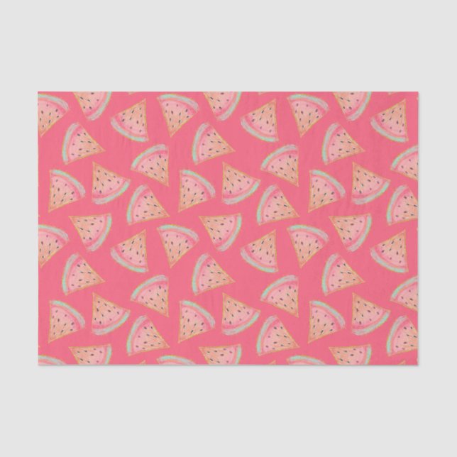 Wassermelone Rosa Tissue Paper Seidenpapier (Vorderseite)