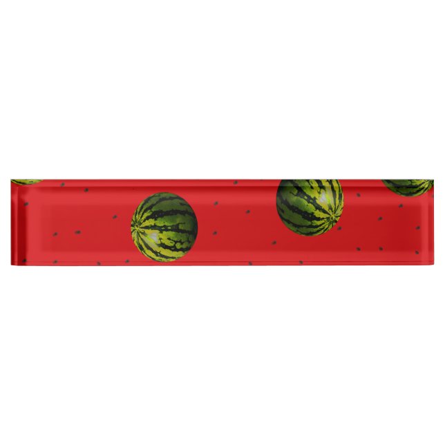 Wassermelone Rot und Samen Namensplakette (Vorderseite)