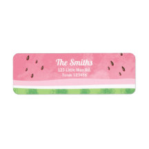 Wassermelone Rücksendeadresse Label Melon Party Fr