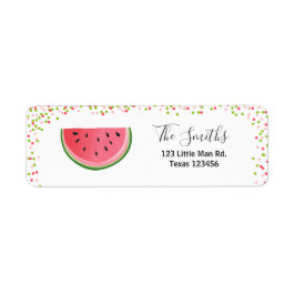 Wassermelone Rücksendeadresse Label Melon Party Fr