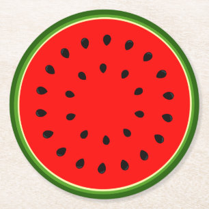 Wassermelone Runder Pappuntersetzer