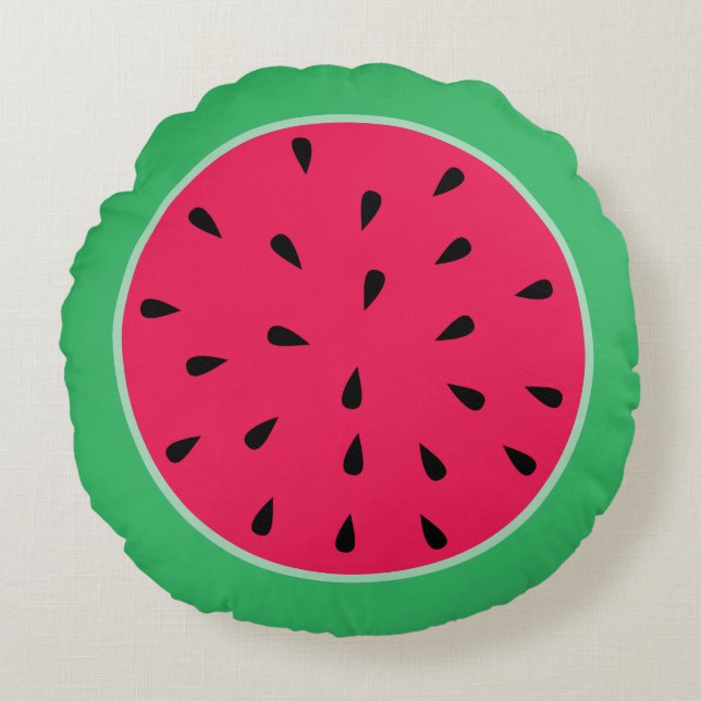 Wassermelone Rundes Kissen (Vorderseite)