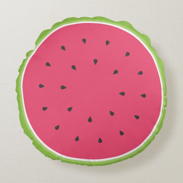 Wassermelone Rundes Kissen (Vorderseite)