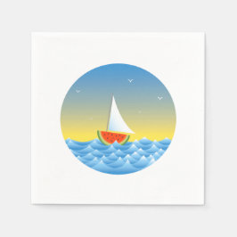 Wassermelone Sailboat Serviette