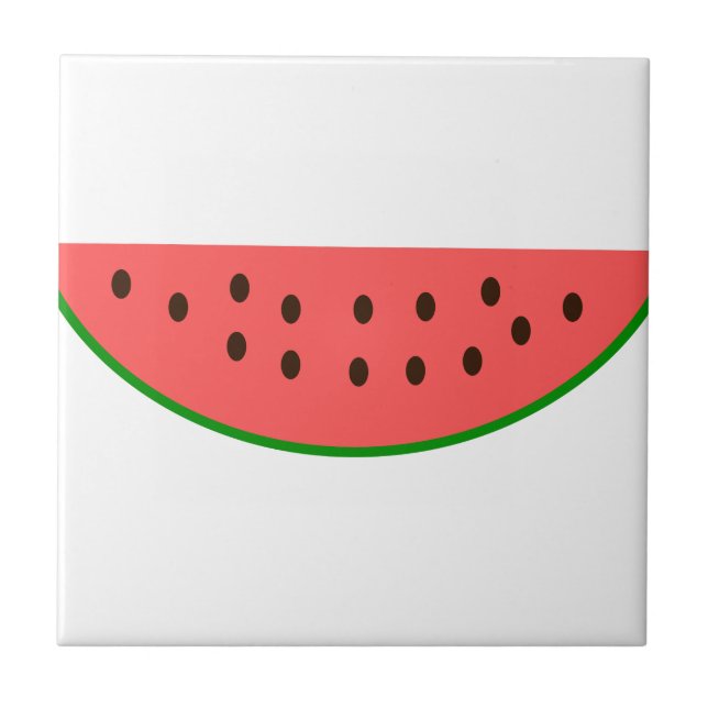 Wassermelone-Scheibe Fliese (Vorderseite)
