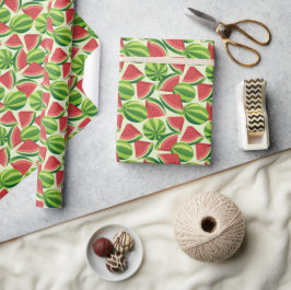 Wassermelone-Scheibe ohne nahtlosen Hintergrund Geschenkpapier