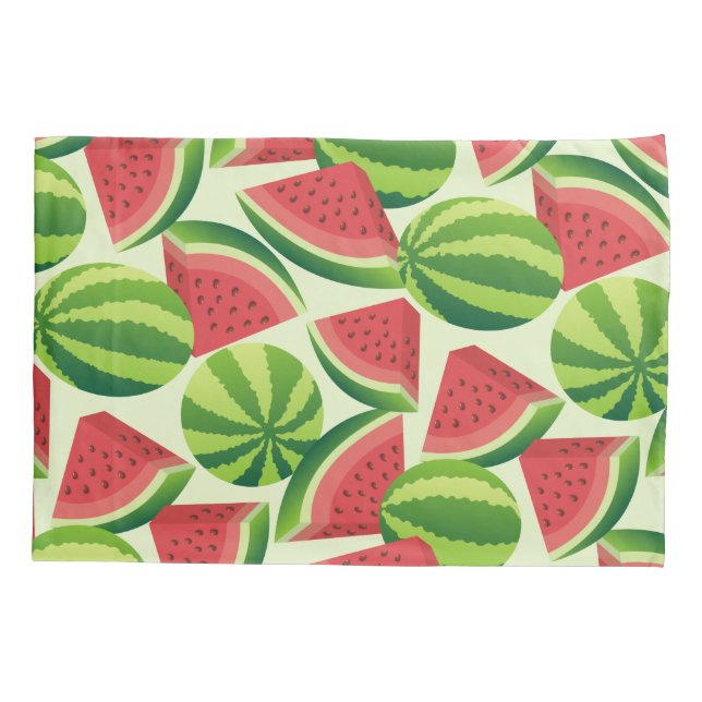 Wassermelone-Scheibe ohne nahtlosen Hintergrund Kissenbezug (Rückseite)