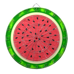 Wassermelone-Scheibe-Sommer-Frucht mit Rinde Dartscheibe