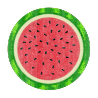 Wassermelone-Scheibe-Sommer-Frucht mit Rinde