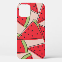 Wassermelone Scheiben Rosa Hintergrund Muster