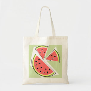 Wassermelone Scheiben Tasche grün