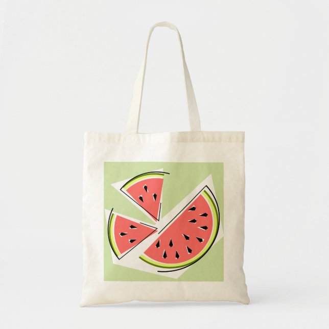Wassermelone Scheiben Tasche grün (Vorne)