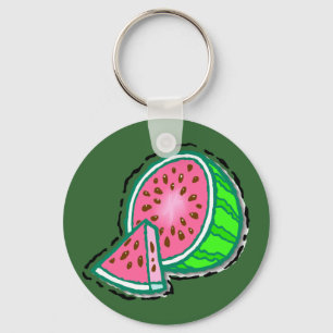 Wassermelone-Schlüsselanhänger (DUNKEL) Schlüsselanhänger