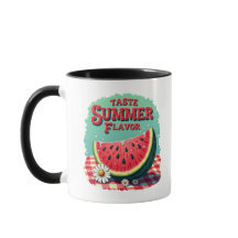 Wassermelone Schmeckt Sommergeschmack Tasse