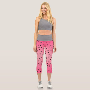 Wassermelone Schwarze Samen Sommer Vibes Saftige R Capri Leggings