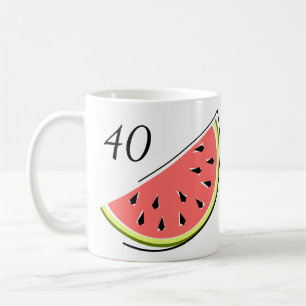 Wassermelone Slice Age 40 Kaffeetasse