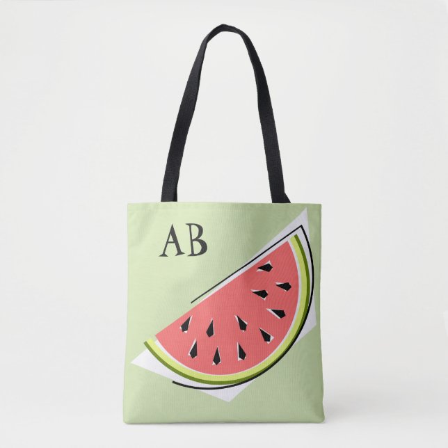 Wassermelone Slice Green Tasche (Vorderseite)