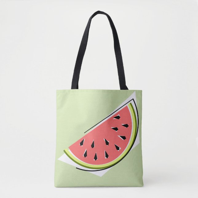 Wassermelone Slice Green Tobag rosa Rücken Tasche (Vorderseite)