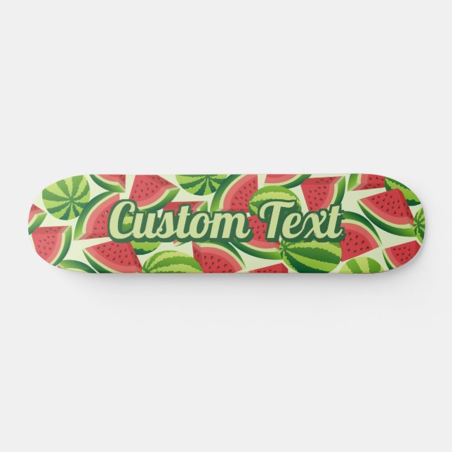 Wassermelone Slice Nahtlose Hintergrundskateboard Skateboard (Horizontal)