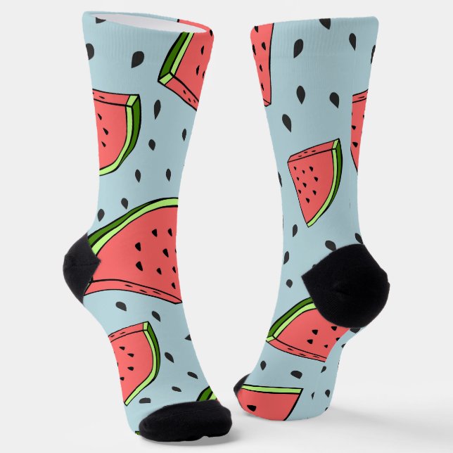 Wassermelone Socken (Gewinkelt)