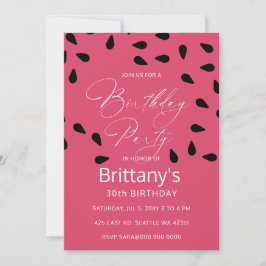 Wassermelone Sommer Geburtstagsfeier Einladung