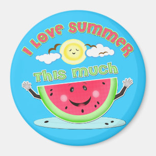 Wassermelone-Sommer-Liebe Magnet