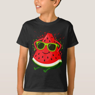 Wassermelone Sommer Melone mit Sonnenbrille Lustig T-Shirt