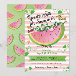 Wassermelone-Sommer-Party Einladung