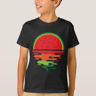 Wassermelone Sommer Sonnenuntergang Wasser Sonnenu T-Shirt