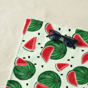 Wassermelone Sommerdesign mit Wasserfarbe Obst Strandtuch
