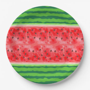 Wassermelone Sommerfrüchte Pappteller