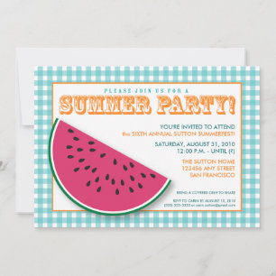 Wassermelone Sommerkochtopf/GRILLEN Einladung (aqu