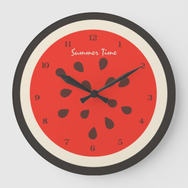 Wassermelone Sommerzeit Uhr (Vorderseite)