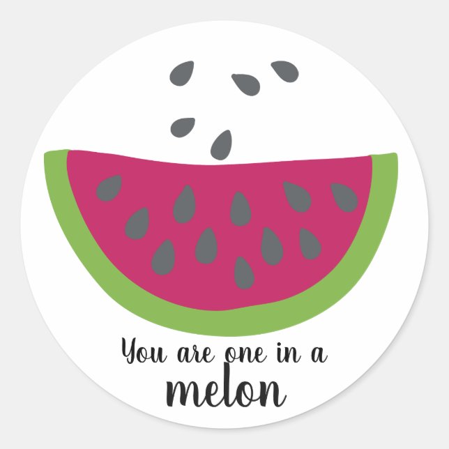 Wassermelone + Spruch - Sticker (Vorderseite)
