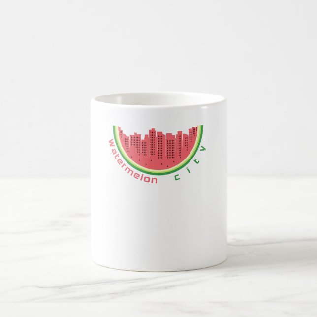 Wassermelone Stadt Kaffeetasse (Mittel)