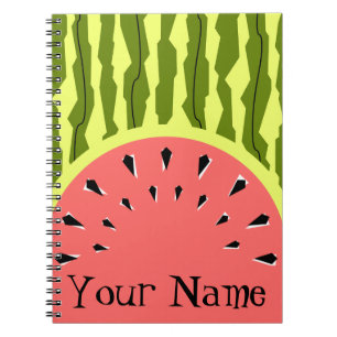 Wassermelone Streifen Rosa Name Notizblock