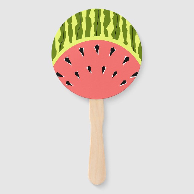 Wassermelone Stripe Pink Fächer (Vorderseite)