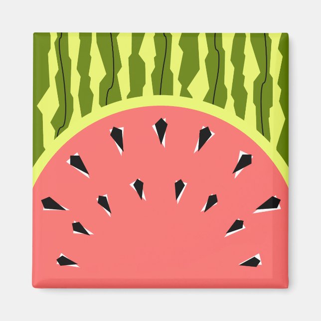 Wassermelone Stripe Pink Magnet (Vorne)