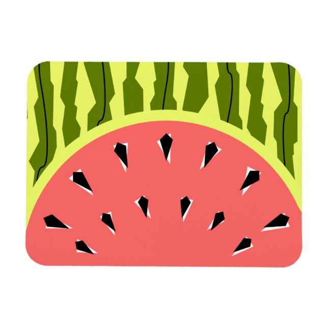 Wassermelone Stripe Pink Magnet (Horizontal)